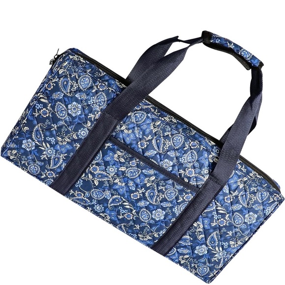 Blue Floral Mahjong Complete Set with Carrying Case - Picture 3 of 13